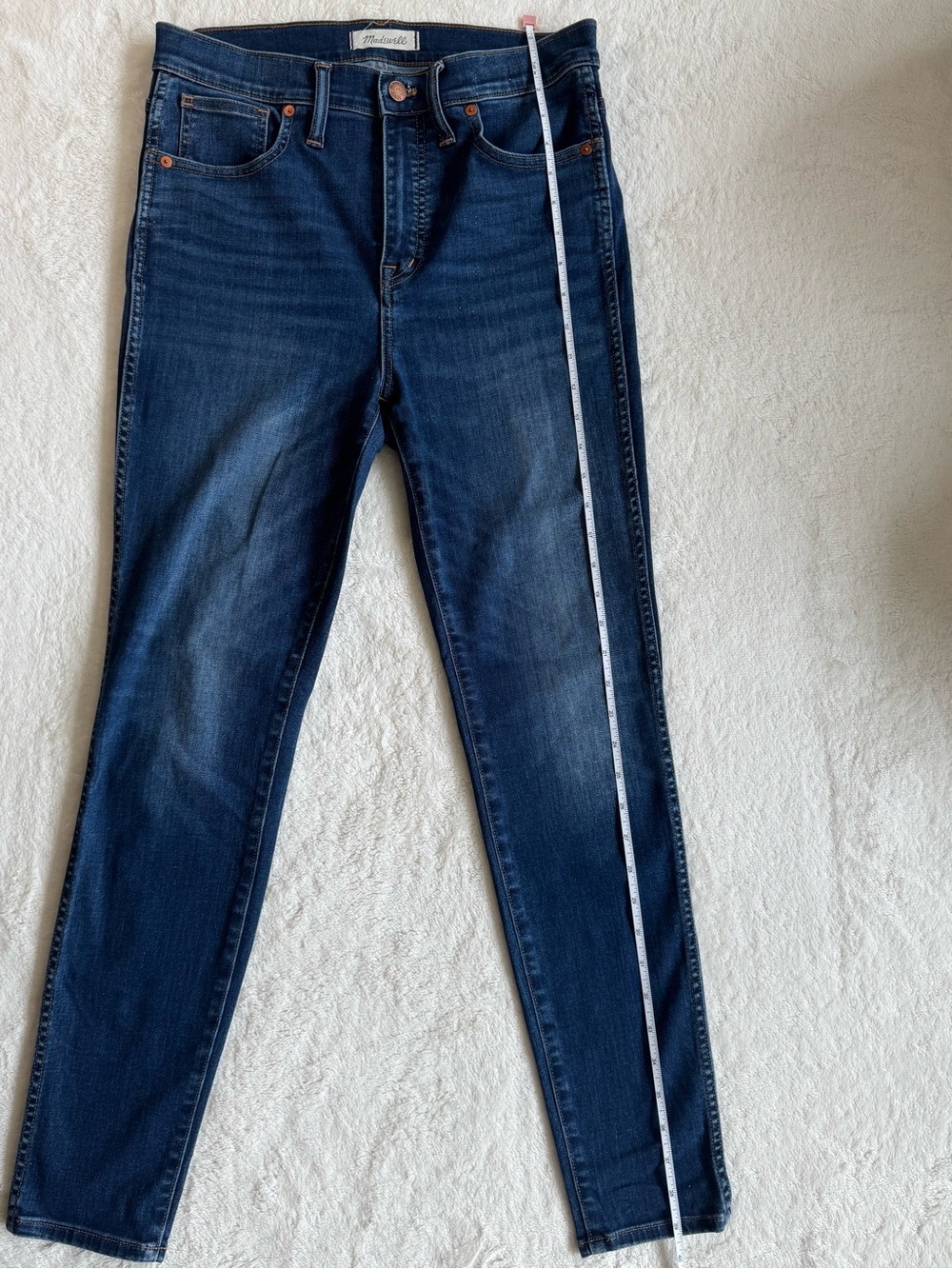 Madewell 10" High-Rise Skinny Jeans Danny Wash Size 29 - Picture 4 of 8